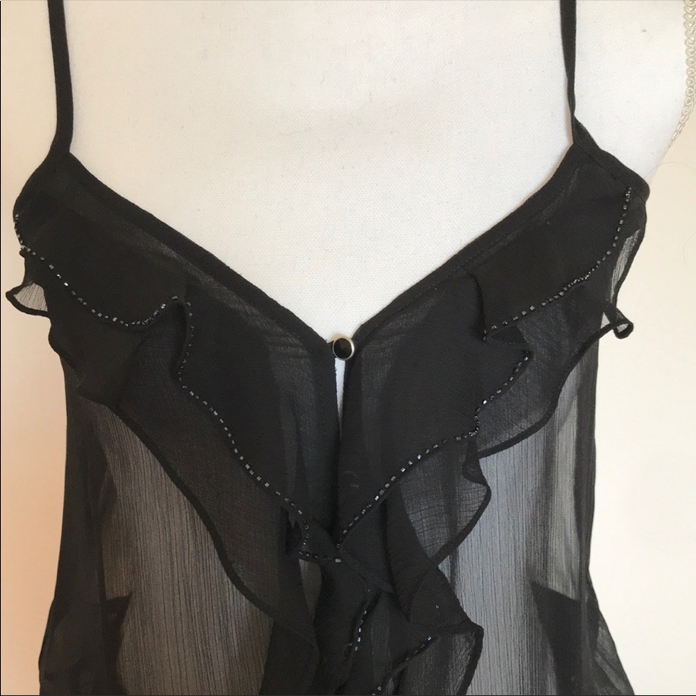 Guess Sheer Beaded Ruffle Cami - Picture 3 of 8